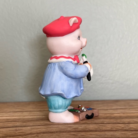 EUC - Bronson Collection Vintage 1995 BC Artist Pig Figurine - Picture 2 of 6
